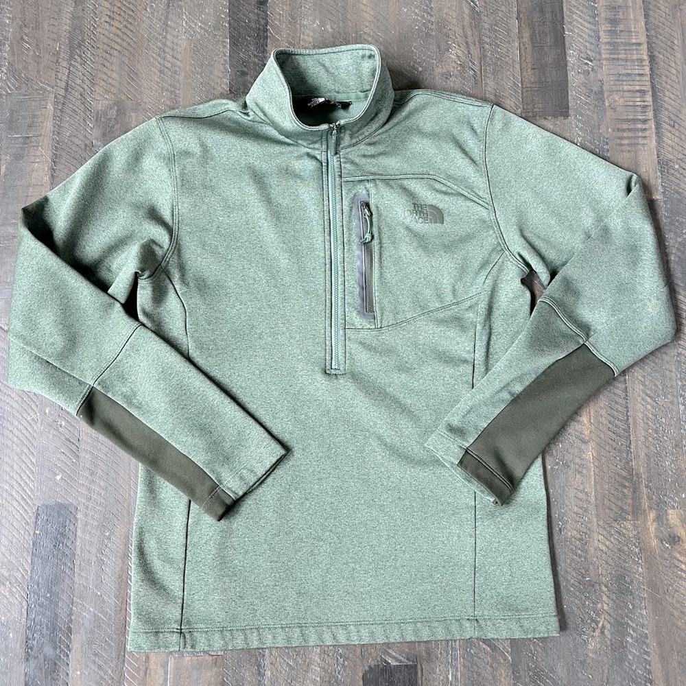 The North Face Green Long Sleeve Pullover Mock Neck Sweatshirt Men's Size Small